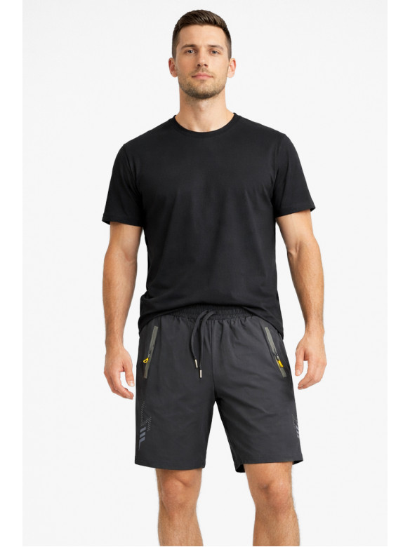 Шорты мужские черного цвета с принтом 1416-3 213058C