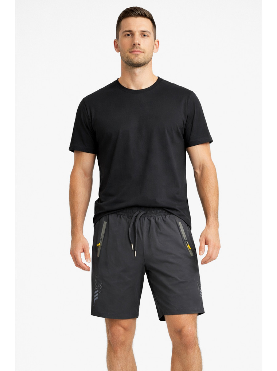 Шорты мужские черного цвета с принтом 1416-3 213058C