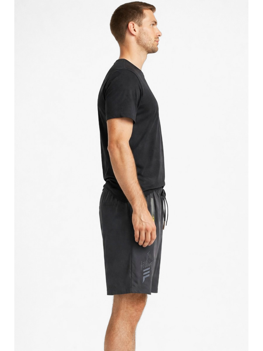 Шорты мужские черного цвета с принтом 1416-3 213058C