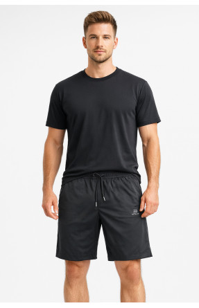 Шорты мужские однотонные черного цвета 1415-3 213059C