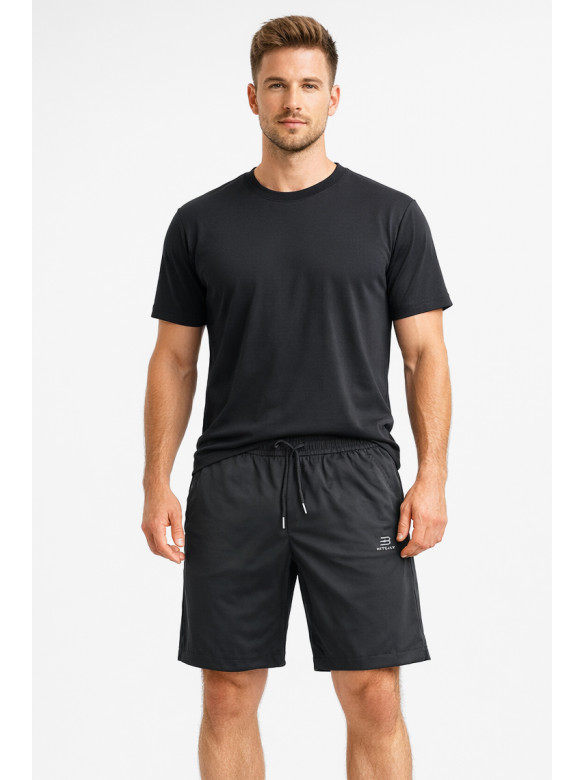 Шорты мужские однотонные черного цвета 1415-3 213059C