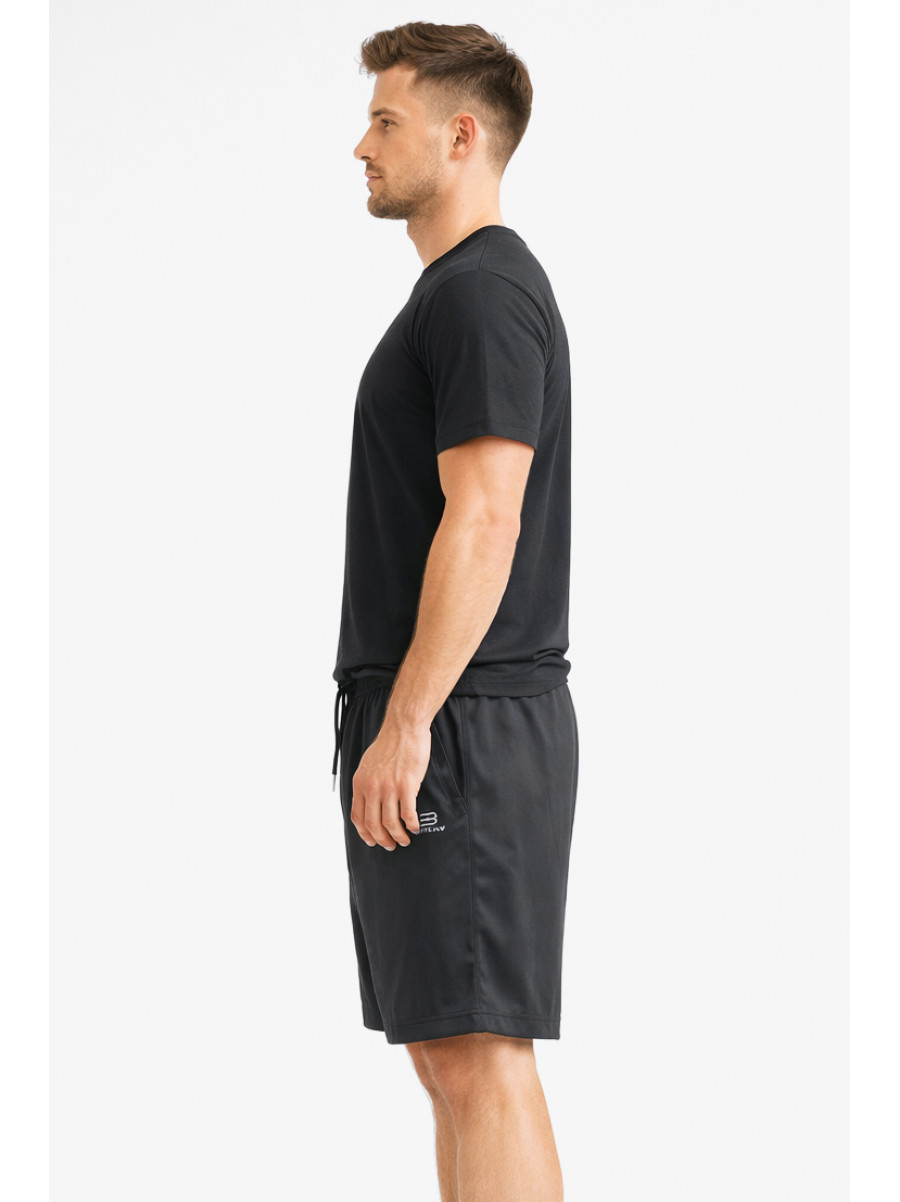 Шорты мужские однотонные черного цвета 1415-3 213059C