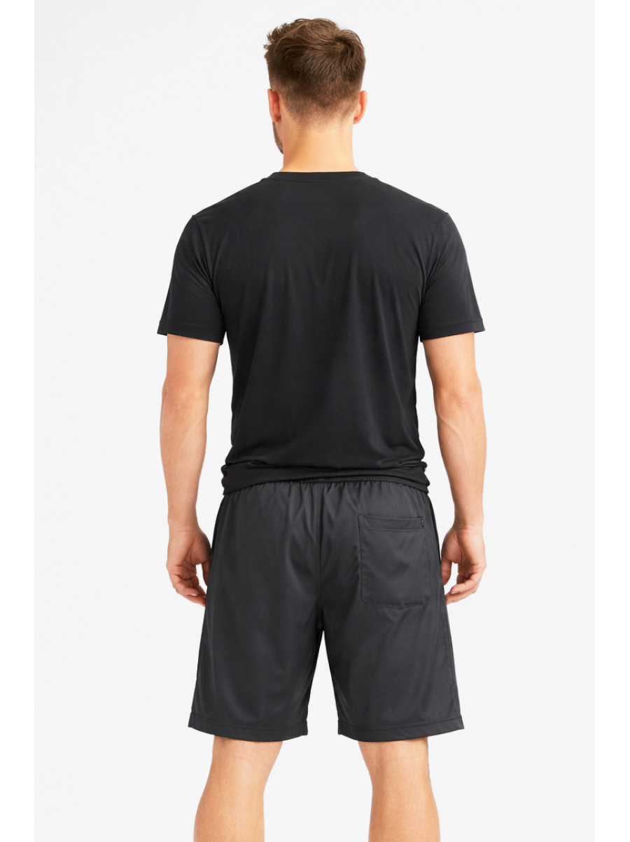 Шорты мужские однотонные черного цвета 1415-3 213059C