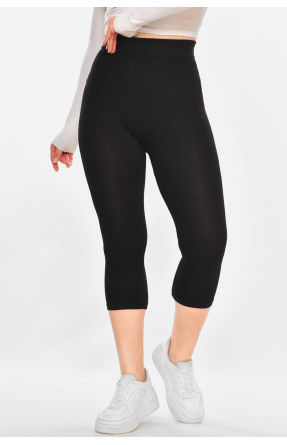 Бриджі жіночі однотонні чорного кольору 8829 213062C