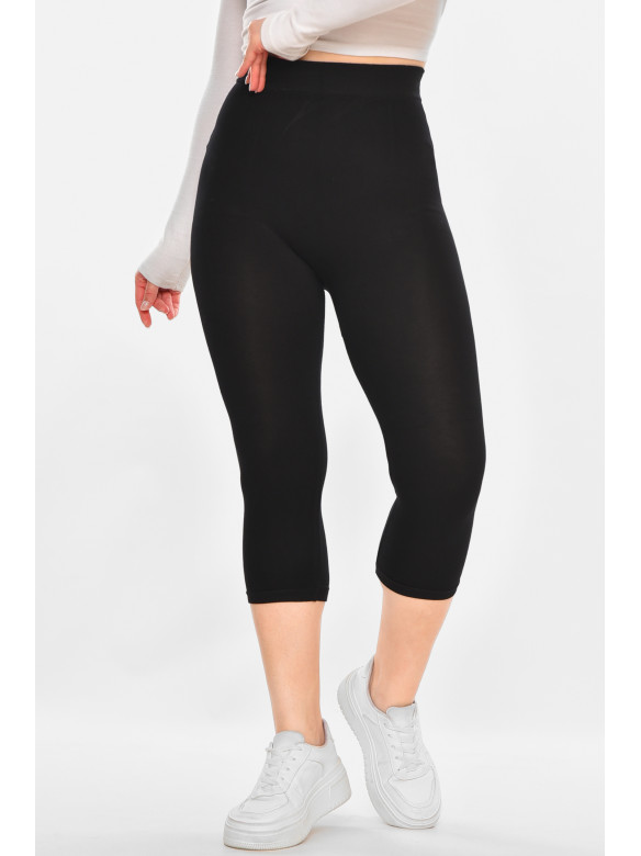 Бриджі жіночі однотонні чорного кольору 8829 213062C