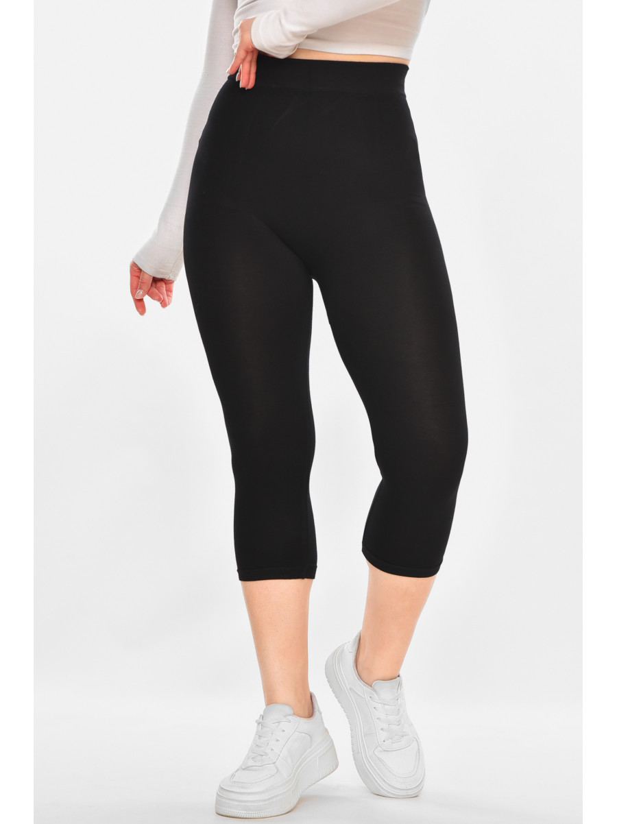 Бриджі жіночі однотонні чорного кольору 8829 213062C