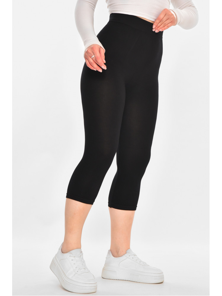 Бриджі жіночі однотонні чорного кольору 8829 213062C