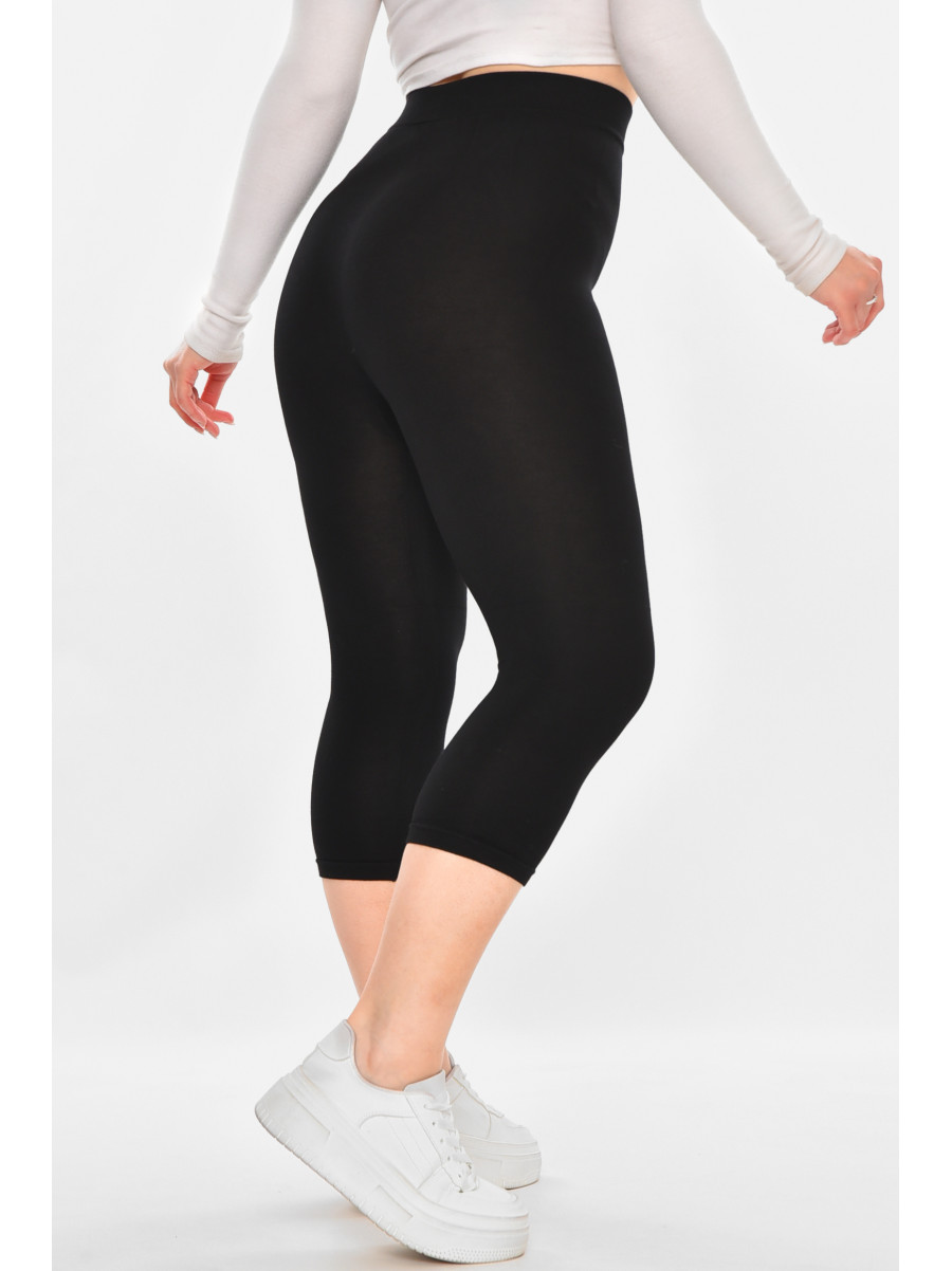 Бриджі жіночі однотонні чорного кольору 8829 213062C