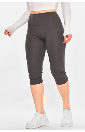 Бриджі жіночі однотонні темно-сірого кольору А752 213064C