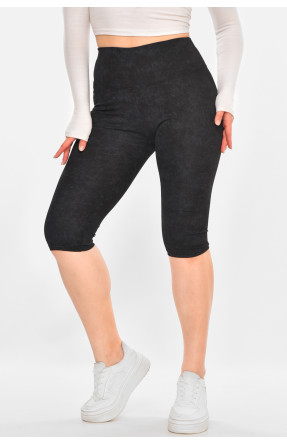 Бриджі жіночі однотонні темно-сірого кольору А760 213065C