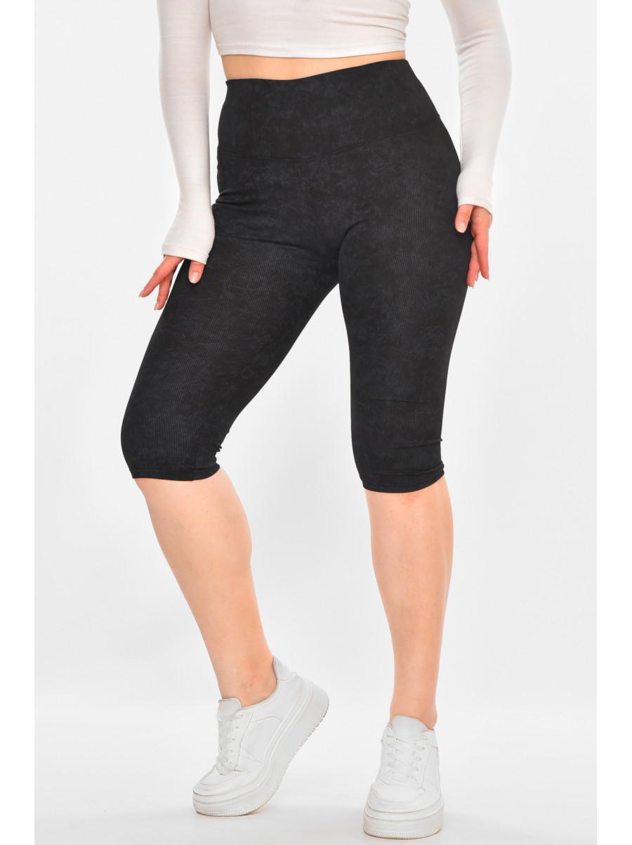 Бриджи женские однотонные тёмно-серого цвета А760 213065C