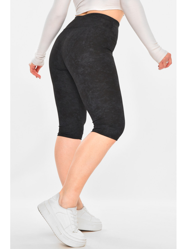 Бриджи женские однотонные тёмно-серого цвета А760 213065C