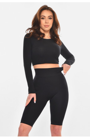 Велосипедки жіночі однотонні чорного кольору 0513 213068C