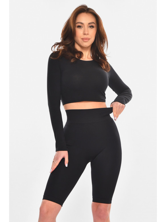 Велосипедки жіночі однотонні чорного кольору 0513 213068C