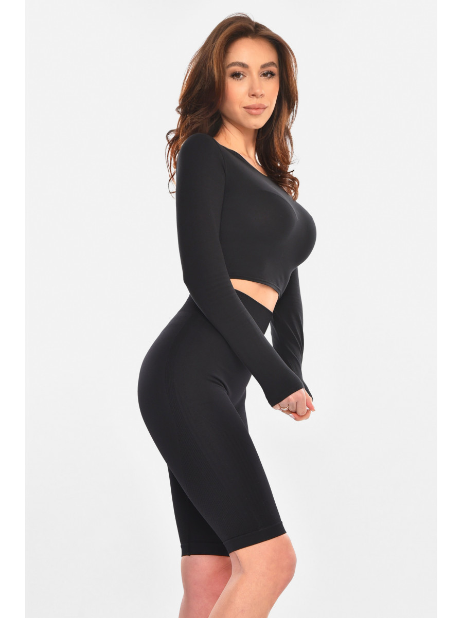 Велосипедки жіночі однотонні чорного кольору 0513 213068C