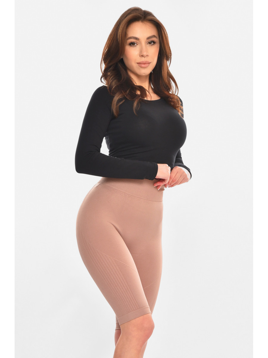 Велосипедки жіночі однотонні пудрового кольору 0513 213070C