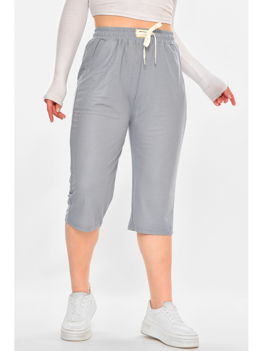 Бриджі жіночі однотонні блакитного кольору 780 213071C