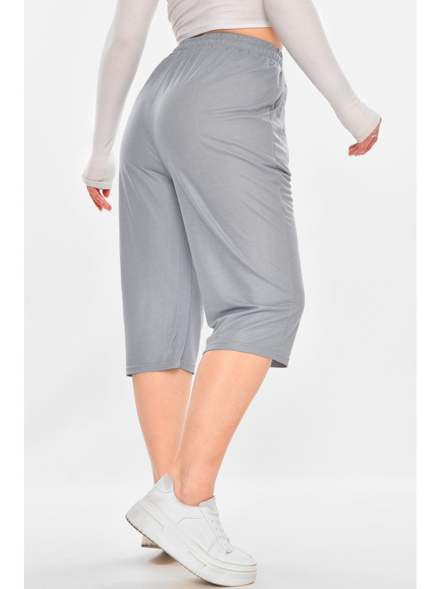 Бриджі жіночі однотонні блакитного кольору 780 213071C