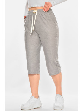 Бриджі жіночі однотонні сірого кольору 780 213072C