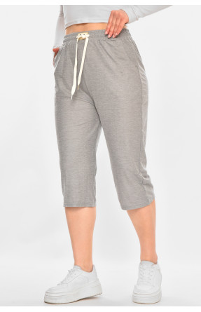 Бриджі жіночі однотонні сірого кольору 780 213072C