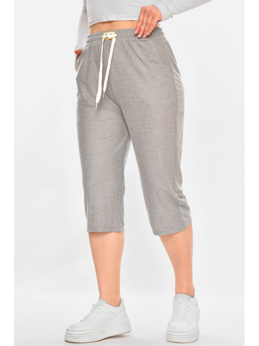 Бриджи женские однотонные серого цвета 780 213072C
