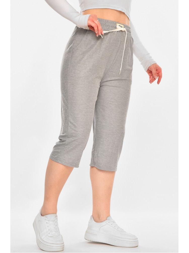 Бриджи женские однотонные серого цвета 780 213072C