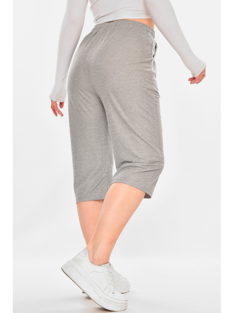 Бриджи женские однотонные серого цвета 780 213072C