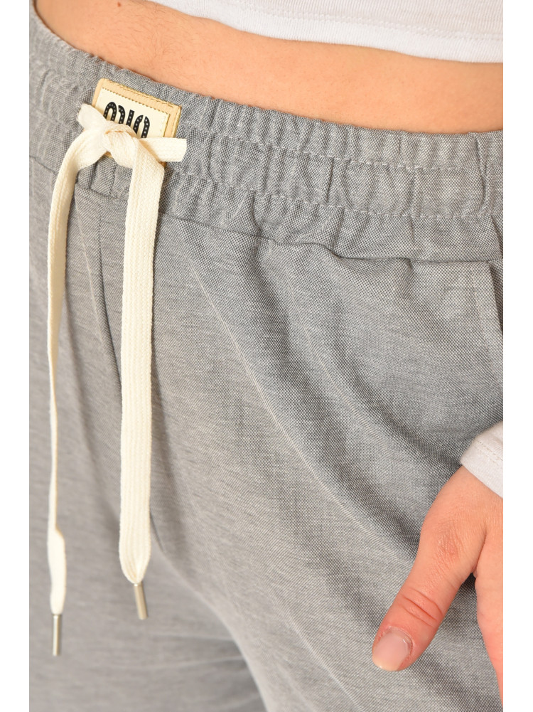 Бриджи женские однотонные серого цвета 780 213072C