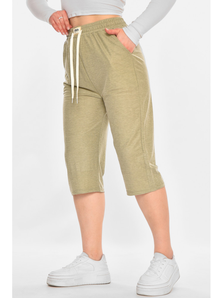 Бриджі жіночі однотонні світло-сірого кольору 780 213073C