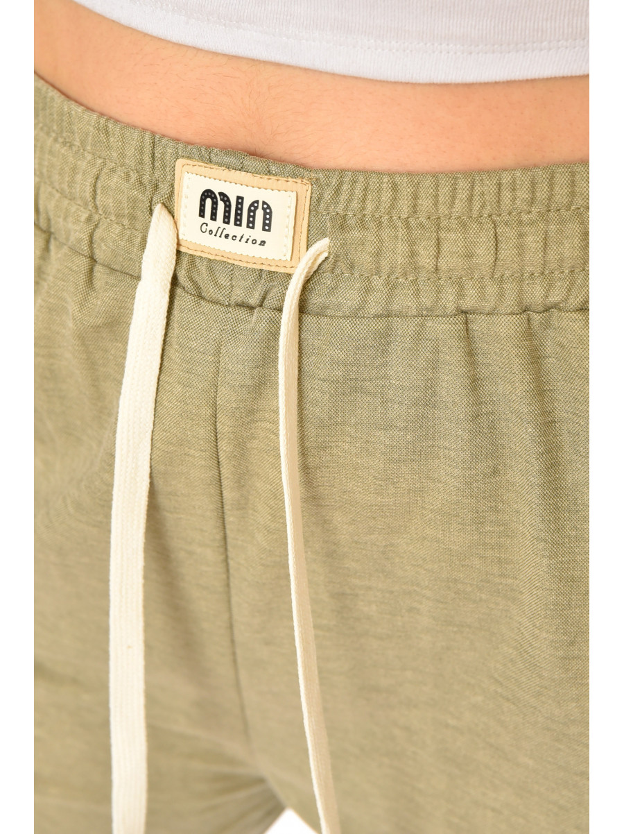 Бриджі жіночі однотонні світло-сірого кольору 780 213073C