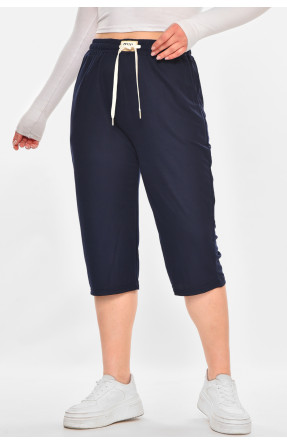 Бриджі жіночі однотонні темно-синього кольору 780 213074C