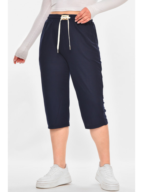 Бриджи женские однотонные тёмно-синего цвета 780 213074C