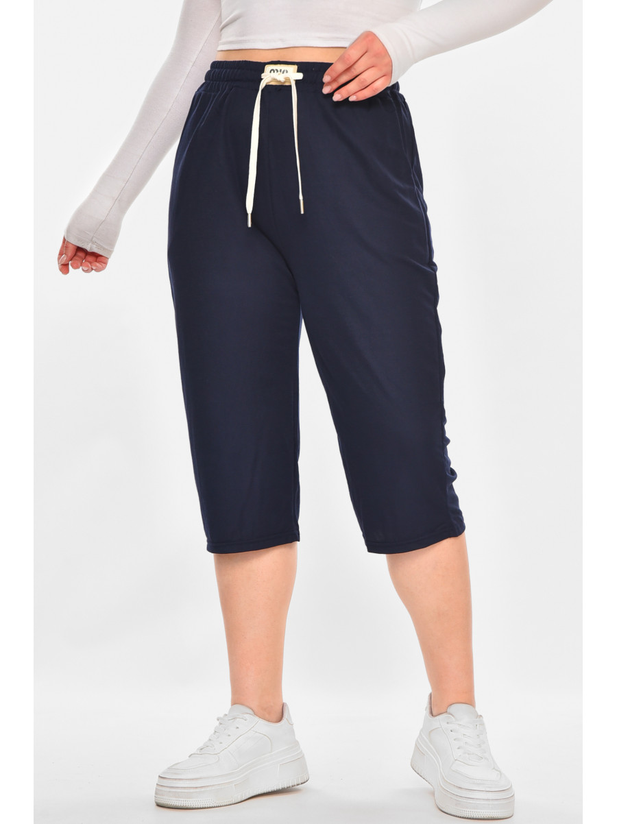 Бриджи женские однотонные тёмно-синего цвета 780 213074C