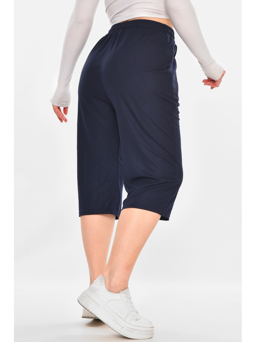Бриджи женские однотонные тёмно-синего цвета 780 213074C