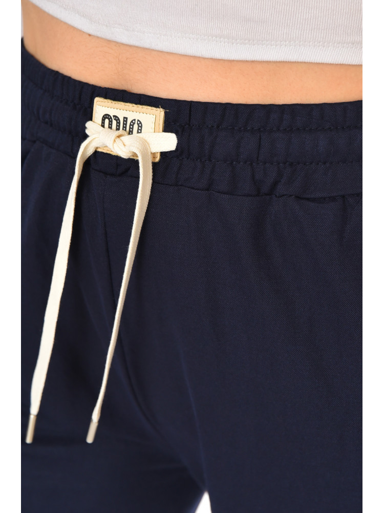 Бриджи женские однотонные тёмно-синего цвета 780 213074C