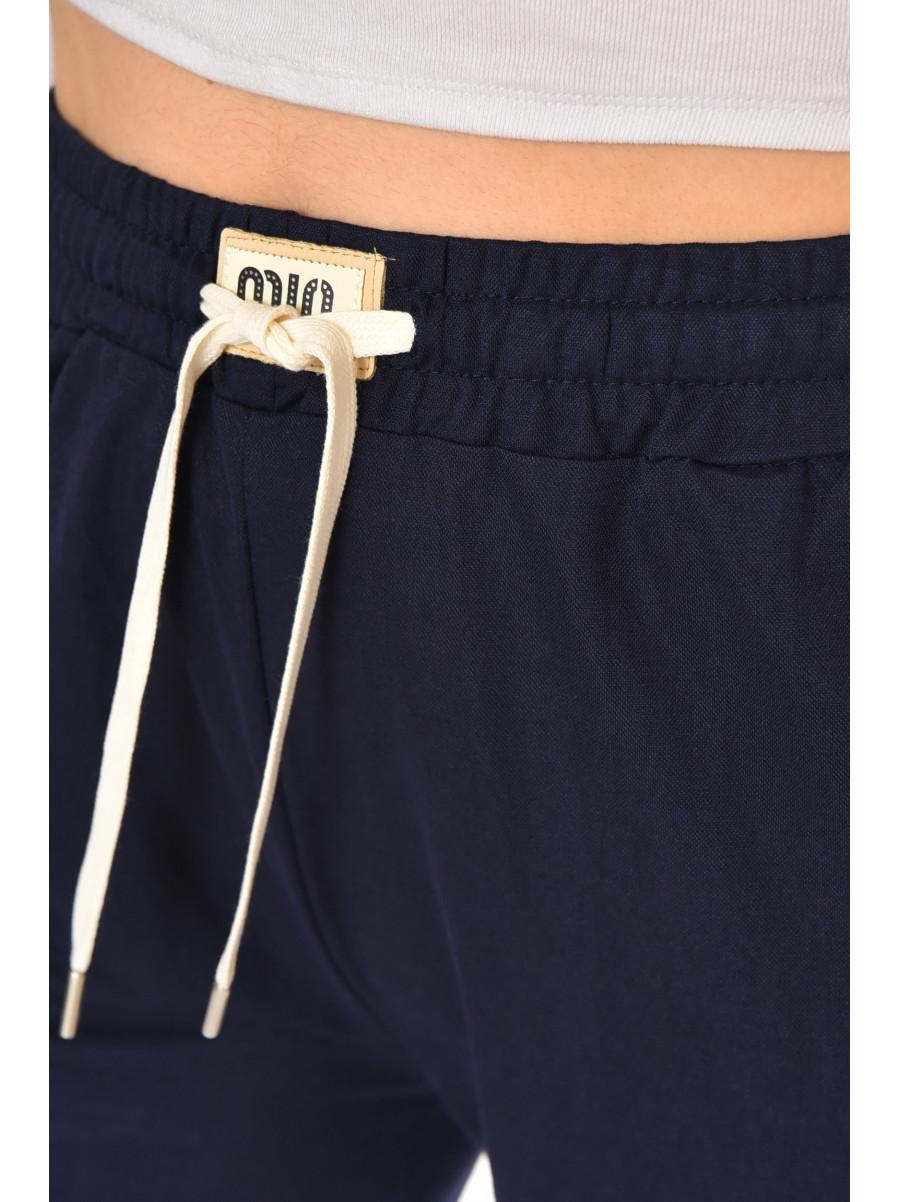 Бриджи женские однотонные тёмно-синего цвета 780 213074C