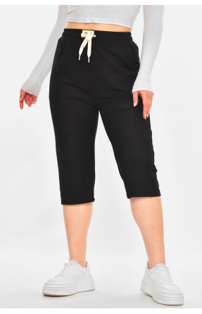 Бриджі жіночі однотонні чорного кольору 780 213075C