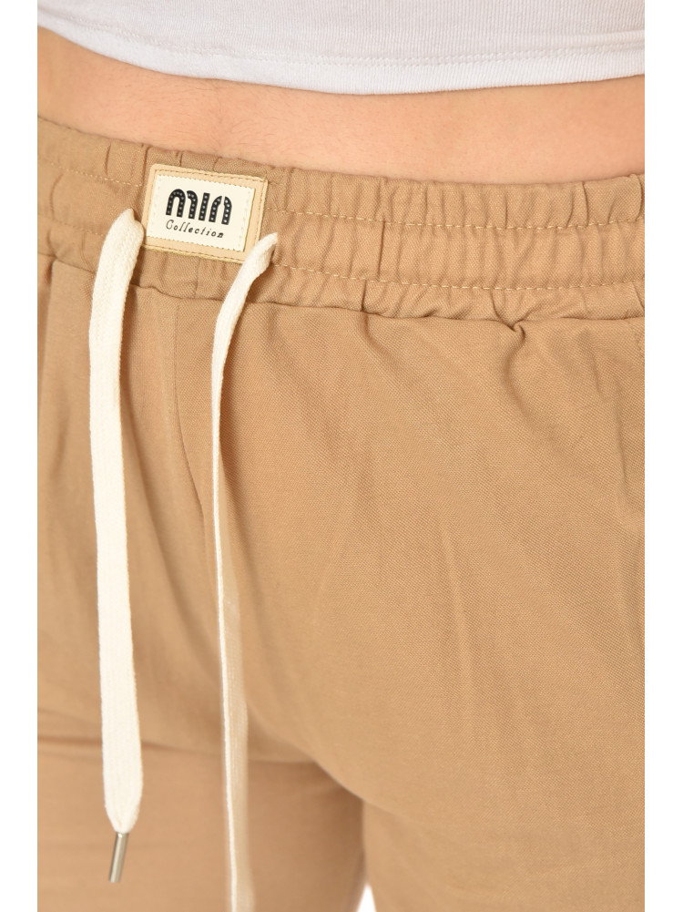 Бриджи женские однотонные бежевого цвета 780 213076C