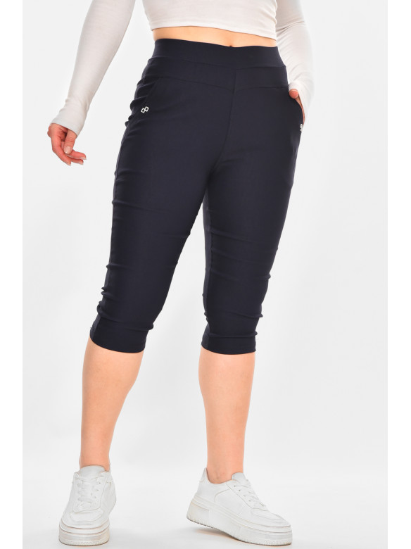 Бриджи женские однотонные тёмно-синего цвета 7070 213077C