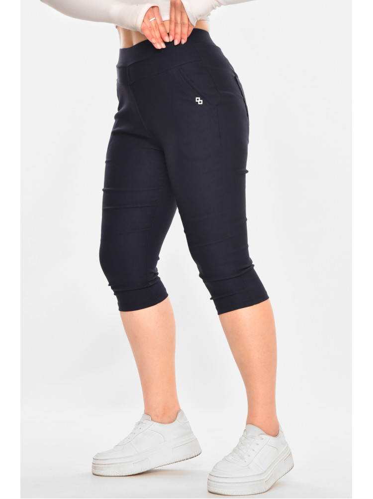 Бриджи женские однотонные тёмно-синего цвета 7070 213077C