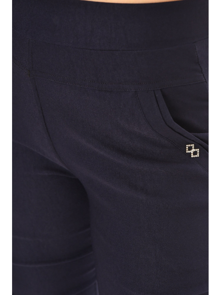 Бриджи женские однотонные тёмно-синего цвета 7070 213077C