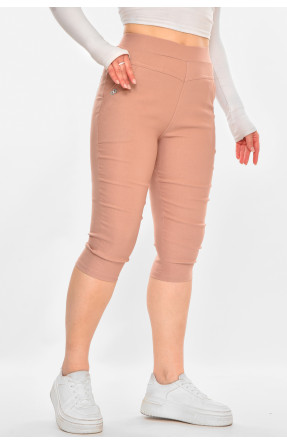 Бриджі жіночі однотонні пудрового кольору 7070 213078C