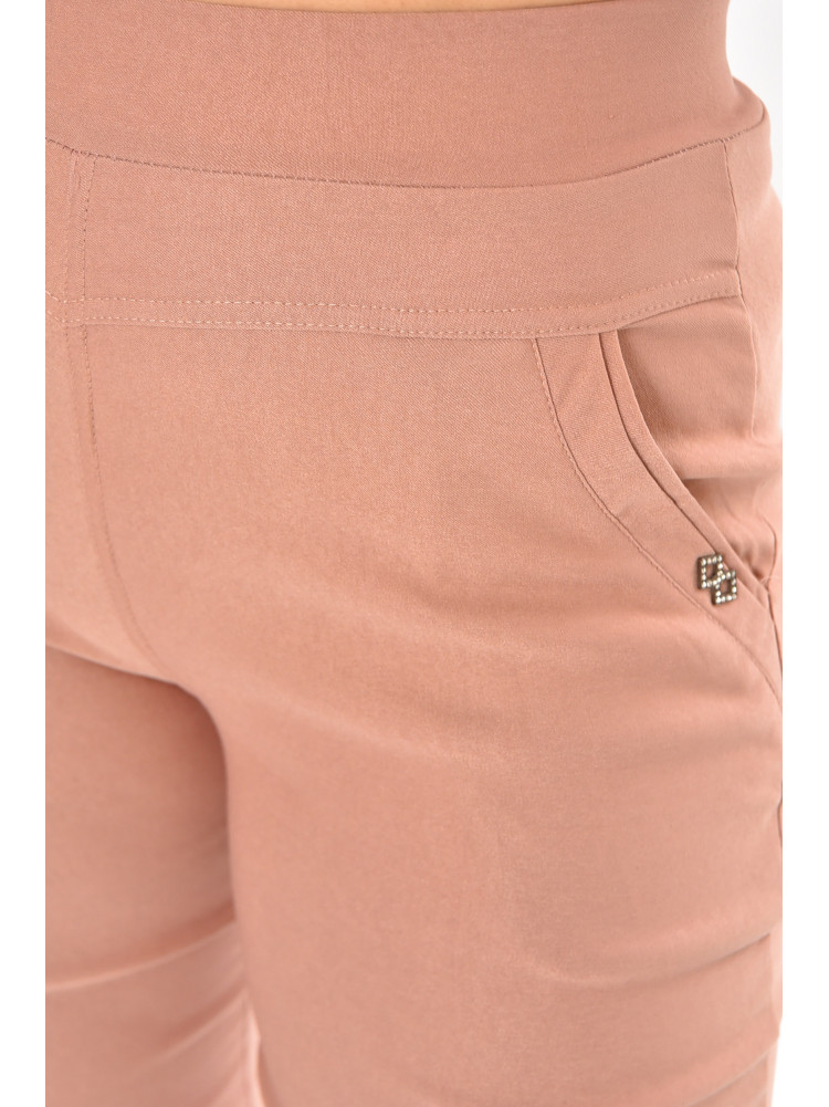 Бриджи женские однотонные пудрового цвета 7070 213078C