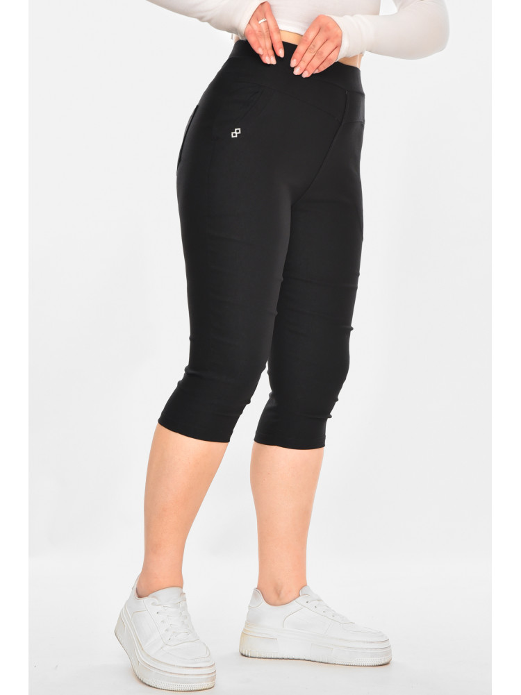 Бриджи женские однотонные черного цвета 7070 213079C