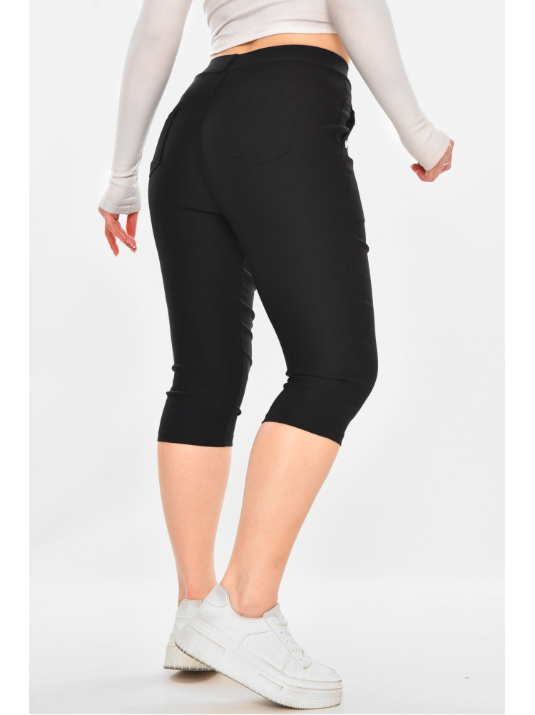 Бриджи женские однотонные черного цвета 7070 213079C