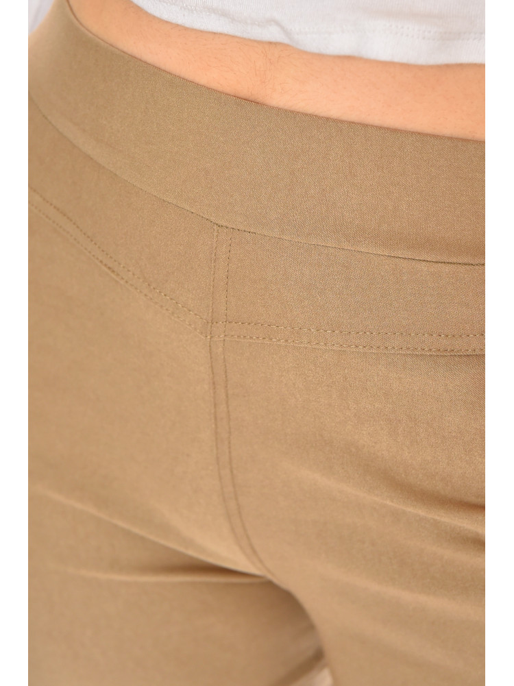 Бриджи женские однотонные бежевого цвета 7070 213080C
