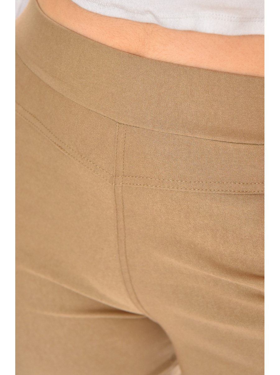 Бриджи женские однотонные бежевого цвета 7070 213080C
