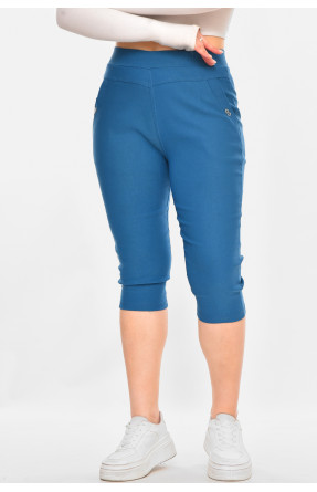 Бриджі жіночі однотонні синього кольору 7070 213082C