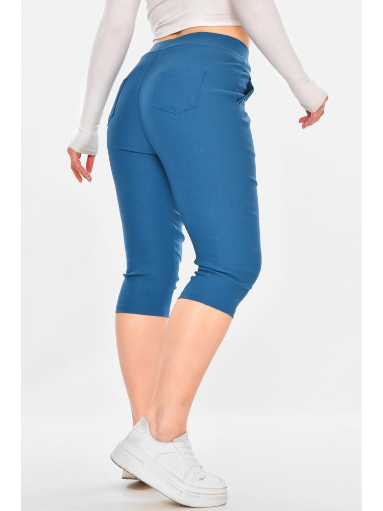 Бриджи женские однотонные синего цвета 7070 213082C