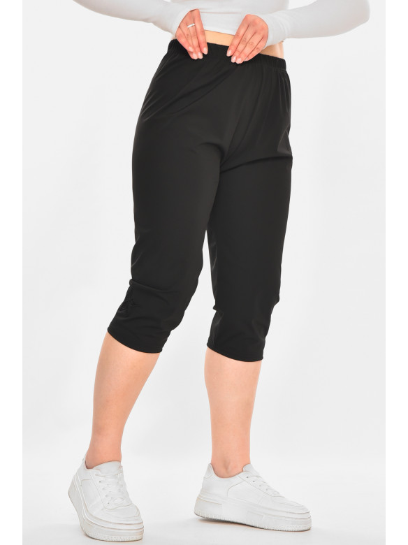 Бриджи женские однотонные черного цвета 701-7 213084C